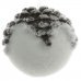 Χριστουγεννιάτικη Λευκή Μπάλα με Φλοιό Κουκουναριού (10cm)